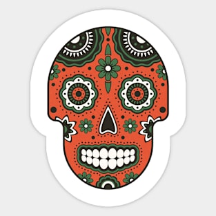 Flower Sugar Skull Sticker